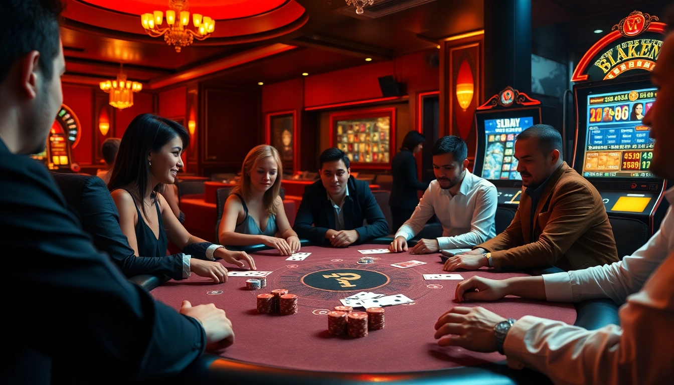 Players engaging in high-stakes poker, embodying the thrill of ai sex chat free within an exciting casino setting.