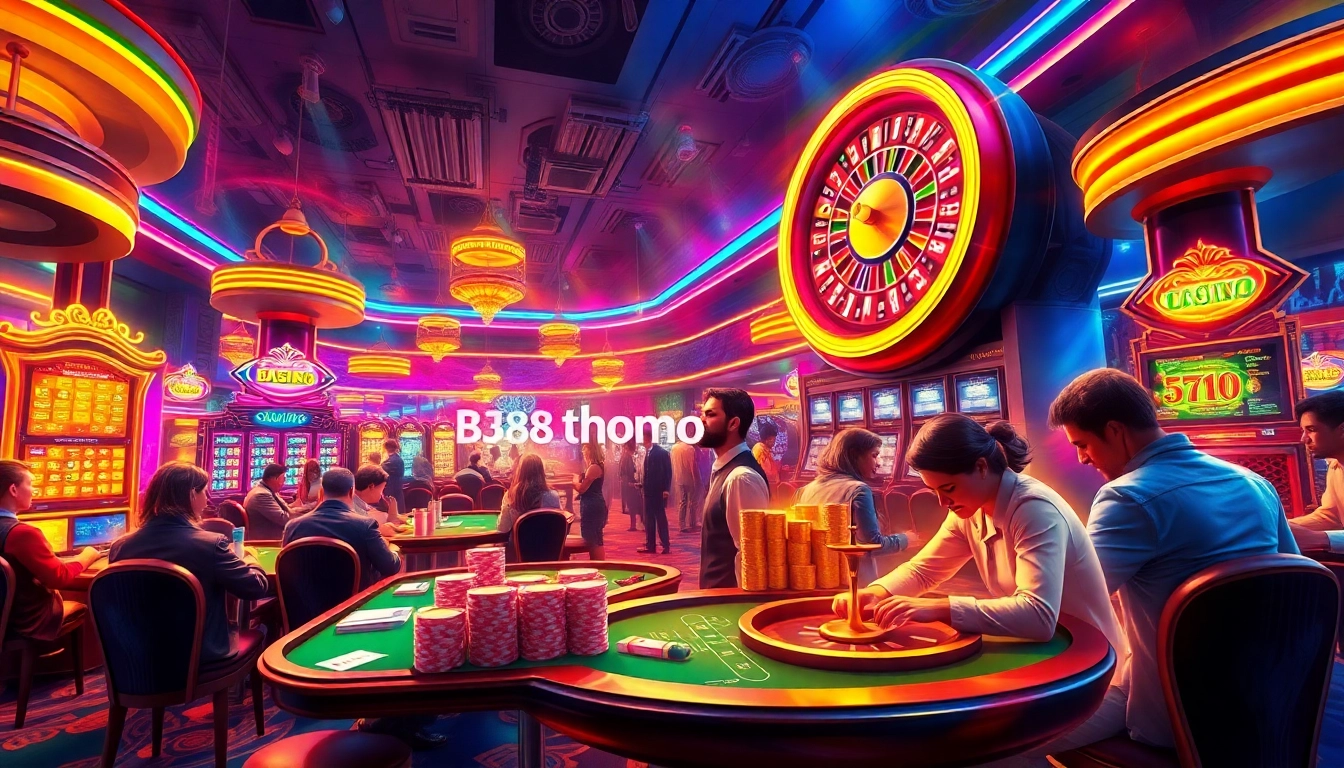 Experience thrilling gameplay at BJ88 thomo casino with vibrant tables and exciting betting action.