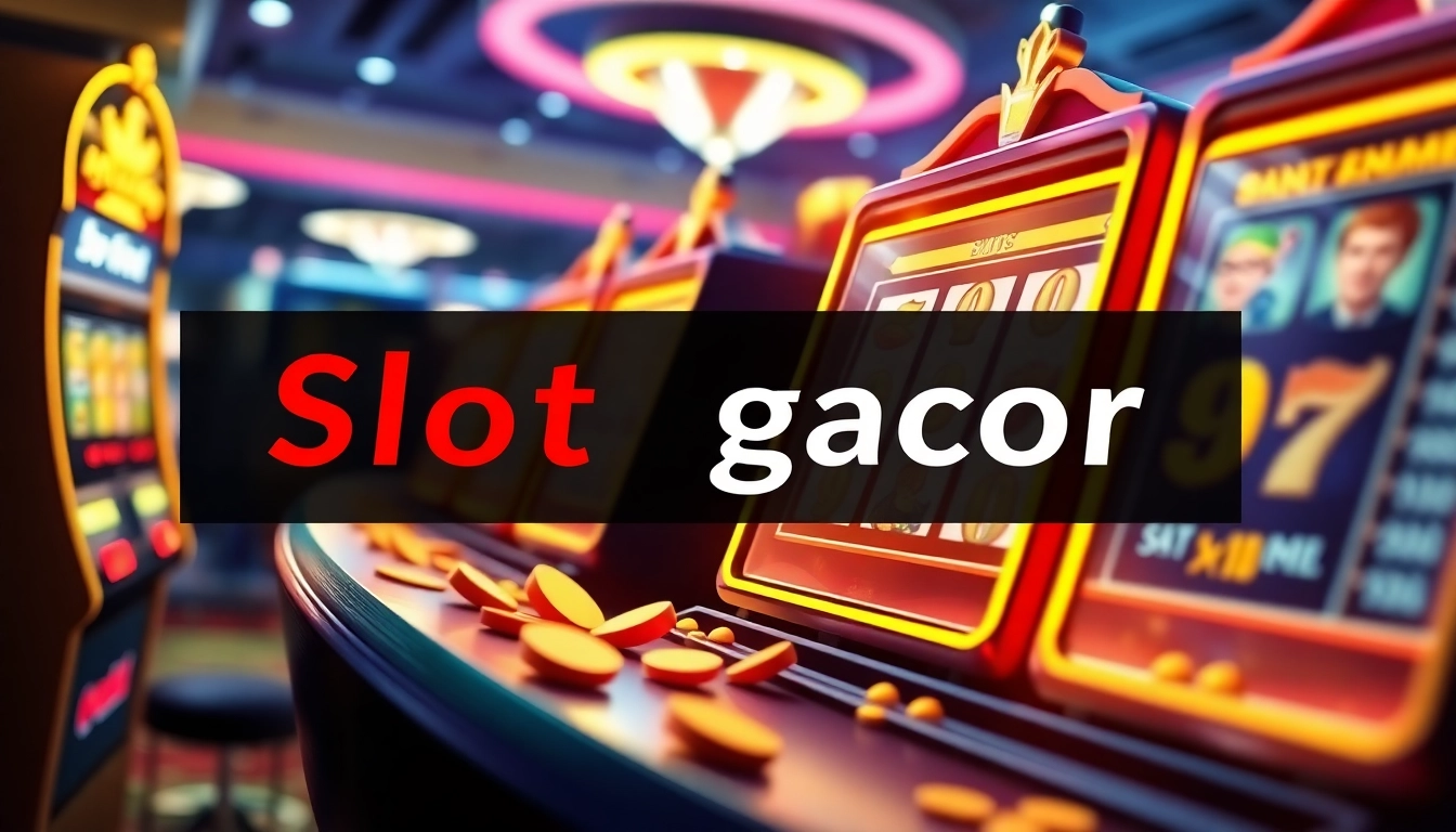 Menampilkan mesin slot gacor yang mengilap dan cerah, menyoroti peluang menang.