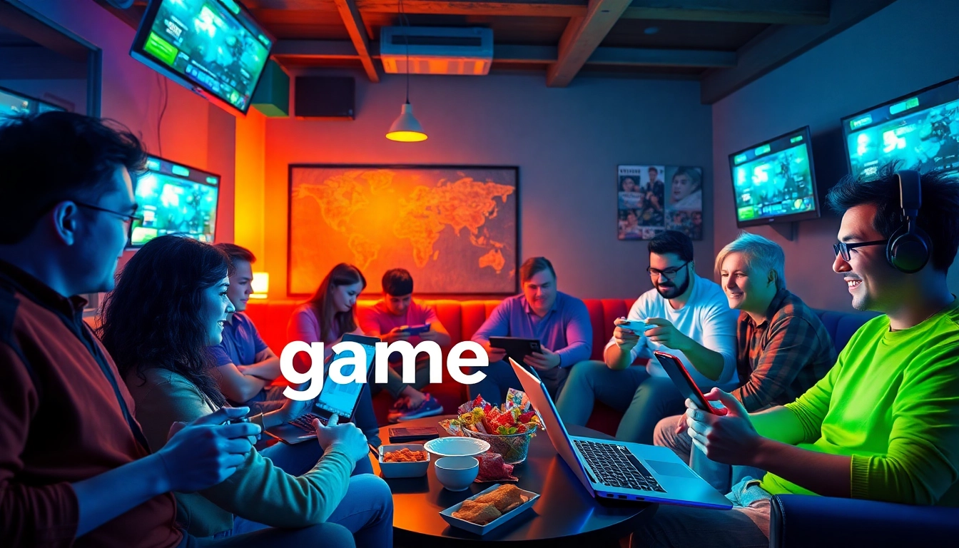 Enjoy participants immersed in diverse game online activities, showcasing competitive spirit and digital camaraderie.