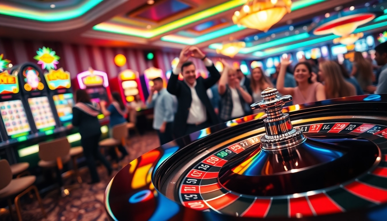 Players enjoying roulette at a lively casino while accessed via https://123bvi.org/ showcasing vibrant gaming excitement.