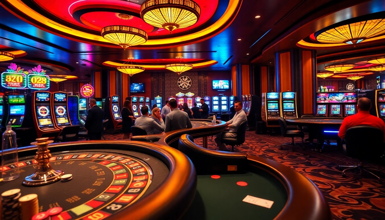 Engage in thrilling games at f168.fit, featuring vibrant casino tables and lively players.