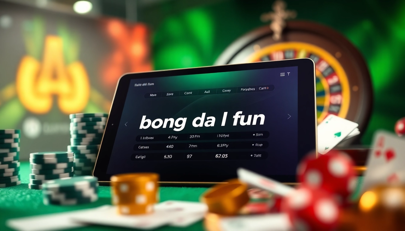 Experience the thrill of gambling with live updates on bong da lu fun in an enticing online betting interface.